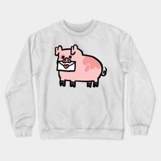 Lovestruck Cute Cartoon Piggy Crewneck Sweatshirt